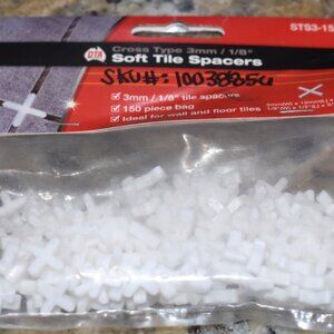 DTA Soft Tile 3mm/1/8 Wall/ Floor 150pc Tile Spacers
